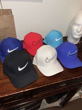 Various colors (6) Swoosh baseball golf cap hat S/M Club Sloop 1/2 Dozen